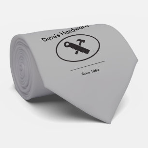 Hammer and Saw Design Tie