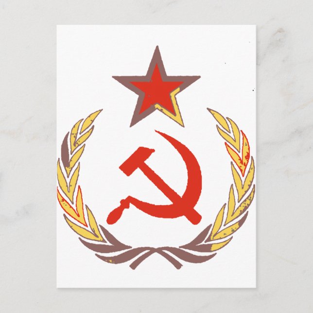 hammer and sickle and star postcard (Front)