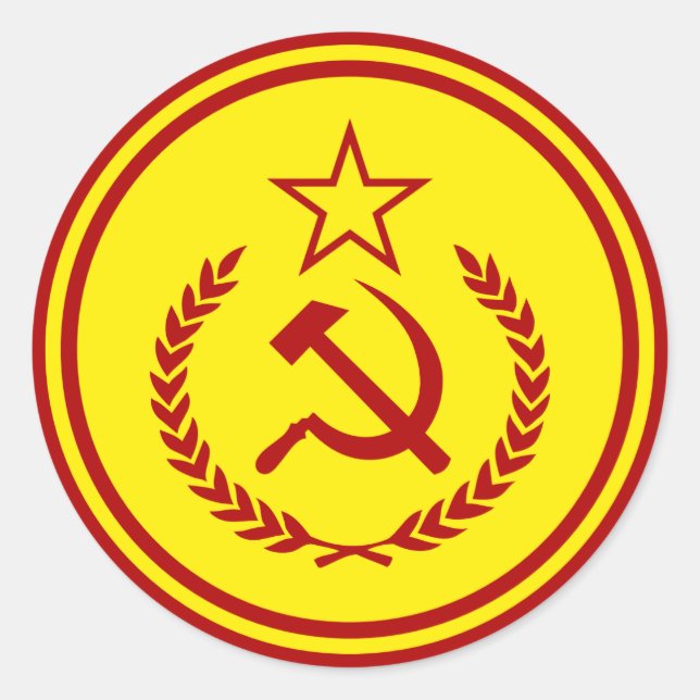 Hammer and Sickle Badge Stickers (Front)