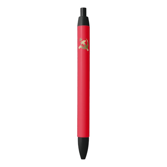 Hammer and sickle black ink pen (Front Vertical)