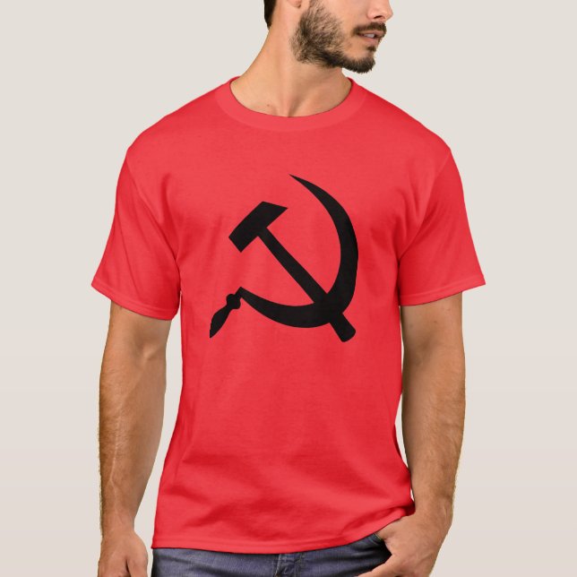 Hammer and sickle (black) men's t-shirt (Front)