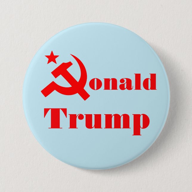 Hammer and sickle "Donald Trump" 7.5 Cm Round Badge (Front)