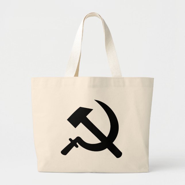 hammer and sickle icon large tote bag (Front)