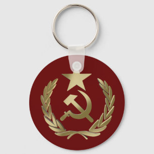 Hammer and sickle key ring