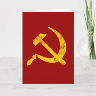 Hammer and Sickle (worn look) Card