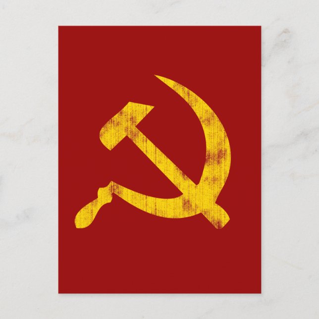 Hammer and Sickle (worn look) Postcard (Front)