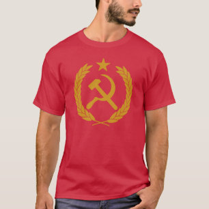 Hammer and Sickle - Yellow Communist Emblem T-Shirt