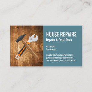 Hammer and Wrench Construction Appointment Card