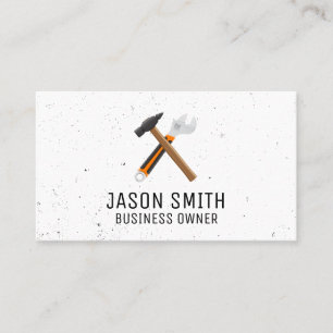 Hammer and Wrench Construction Business Card