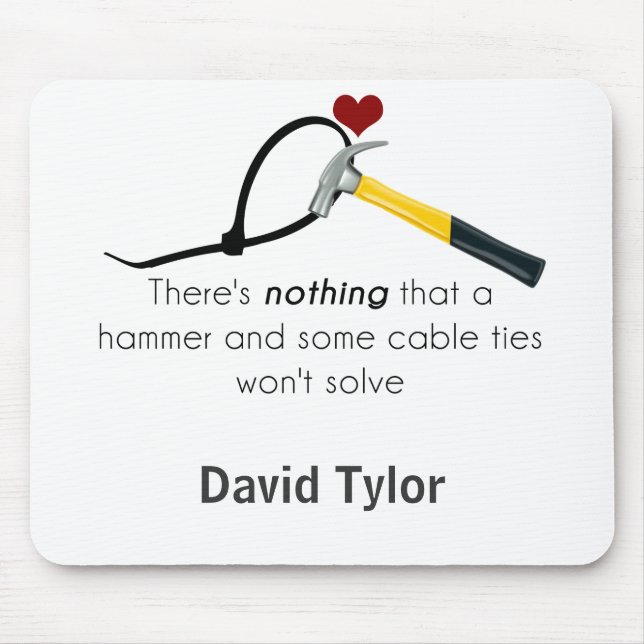 Hammer and zap-strap mouse pad (Front)