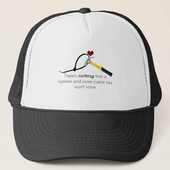 Hammer and zap-strap trucker hat (Front)