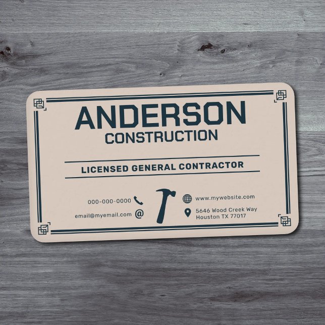 Hammer - Builder & Contractor Business Card (Hammer - Builder & Contractor Business Card)
