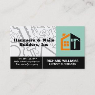 Hammer   Construction Logo   Hardware Supply Business Card