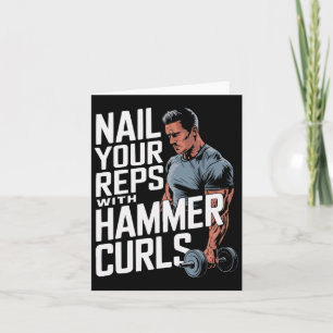 Hammer Curls Bodybuilding Fitness Workout Gym  Card