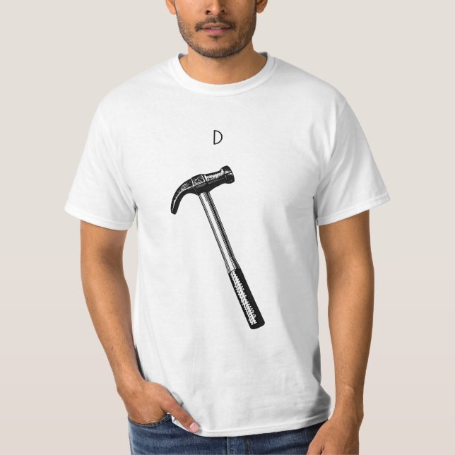 Hammer Drawing, vintage tool illustration. T-Shirt (Front)