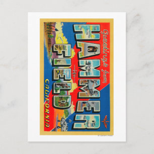 Hammer Field, California - Large Letter Scenes Postcard