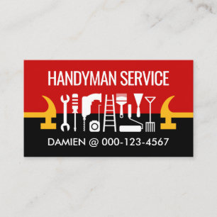 Hammer Handyman Repair Tools Fix-It Business Card