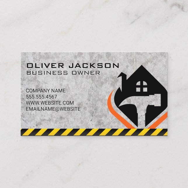 Hammer Home Logo | Construction Business Card (Front)