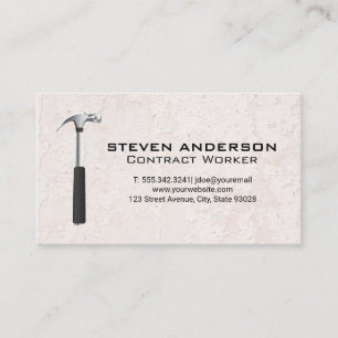 Hammer Logo   Grunge Texture Wall Business Card