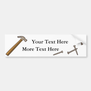 Hammer & Nails Bumper Sticker