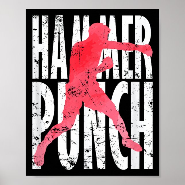 Hammer Punch Boxing MMA Poster (Front)
