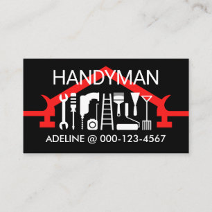 Hammer Roof Handyman Repair Fix-It Business Card