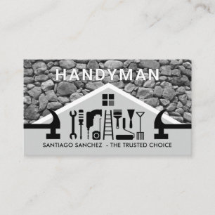 Hammer Rooftop Handyman Fix-It Tool Business Card