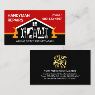 Hammer Rooftop Handyman Fix-It Tools Business Card