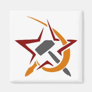 HAMMER SICKLE RED STAR MAGNET