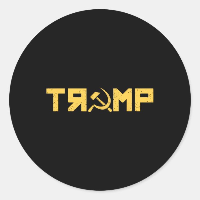 Hammer Sickle Russia Collusion Ussr Resist  Classic Round Sticker (Front)