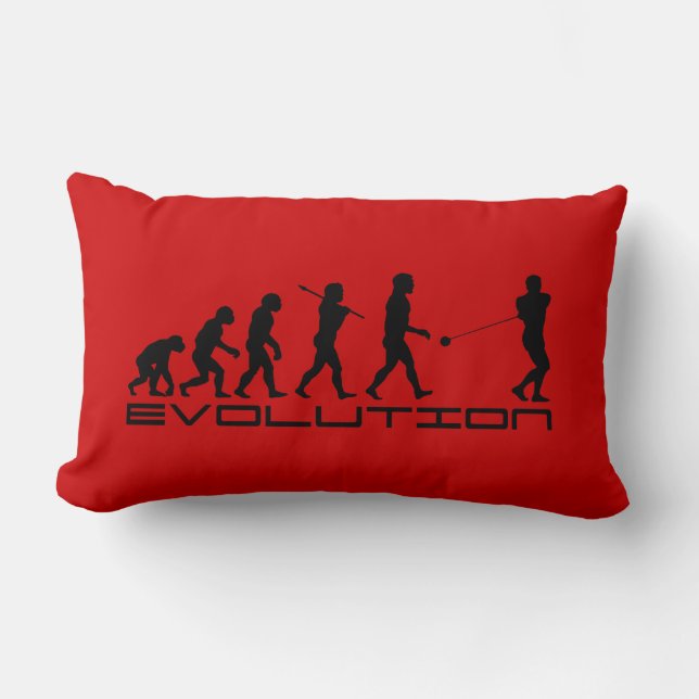 Hammer Throw Sport Evolution Art Lumbar Cushion (Front)