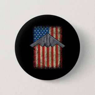 Hammer Time Stealth B-2 Military Midnight Aircraft 6 Cm Round Badge