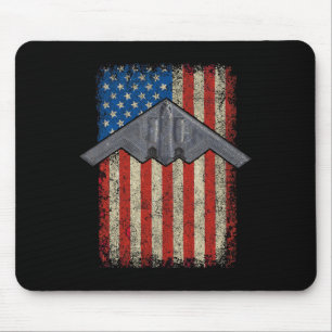 Hammer Time Stealth B-2 Military Midnight Aircraft Mouse Pad