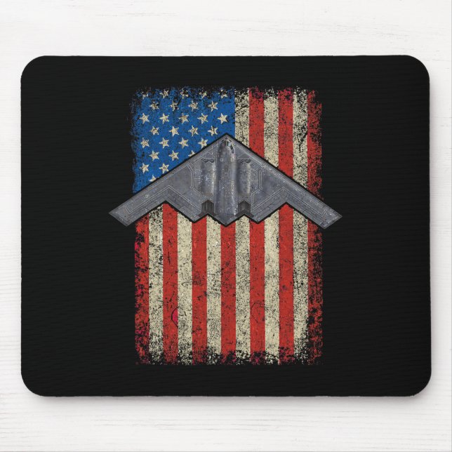 Hammer Time Stealth B-2 Military Midnight Aircraft Mouse Pad (Front)