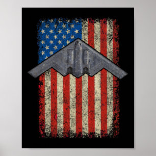 Hammer Time Stealth B-2 Military Midnight Aircraft Poster