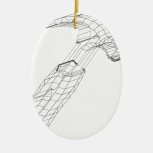 hammer wireframe ceramic tree decoration