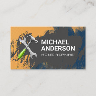Hammer   Wrench   Builder   Blue Collar Business Card