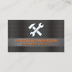 Hammer Wrench   Hand Tool Logo Business Card