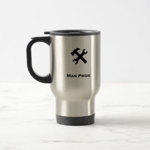 Hammer Wrench Man Pride black Travel Mug