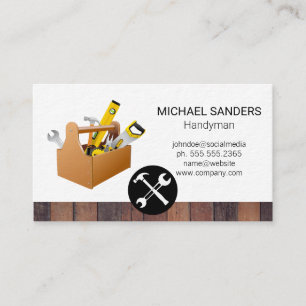 Hammer Wrench Tool Box Business Card