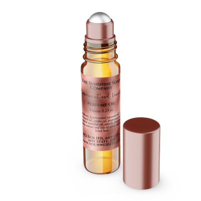 Hammered Copper Foil Perfume Roller Bottle label (Creator Uploaded)