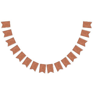 Hammered copper-look design bunting 