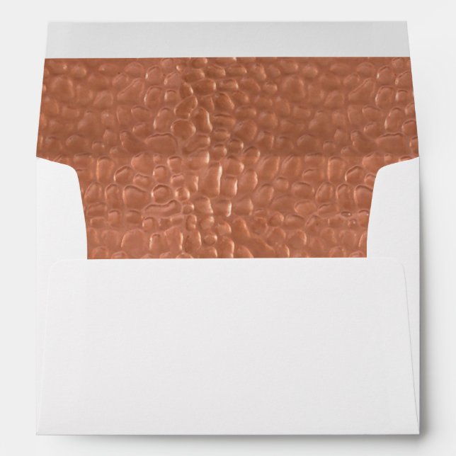 Hammered copper-look design envelopes (Back (Bottom))
