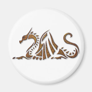 Hammered Rust Dragon Magnet