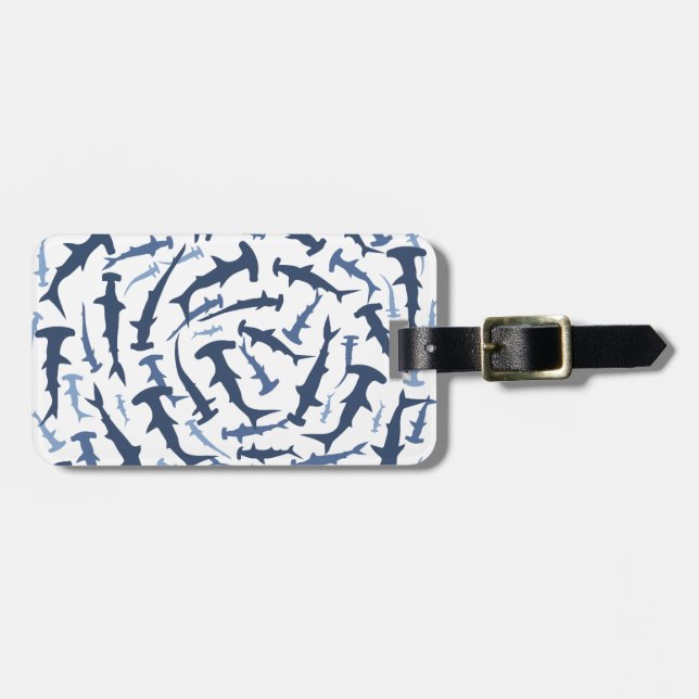 hammerhai hammerhead shark scuba diving luggage tag (Front Horizontal)