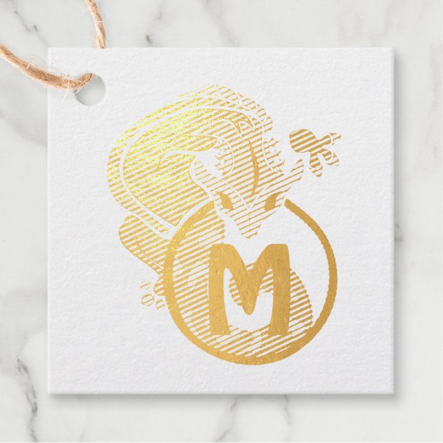 Hammerhead Salamander Monogram Favour Tags (Front)