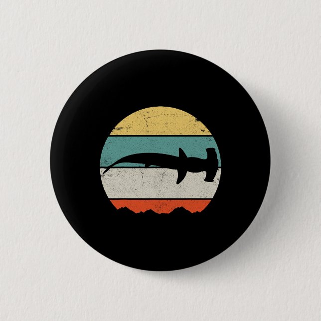 Hammerhead Shark  6 Cm Round Badge (Front)