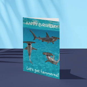 Hammerhead Shark Birthday Funny Card