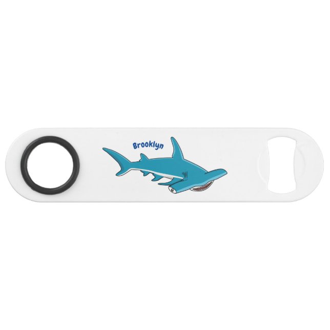 Hammerhead shark cartoon illustration (Front (Horizontal))