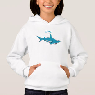 Hammerhead shark cartoon illustration